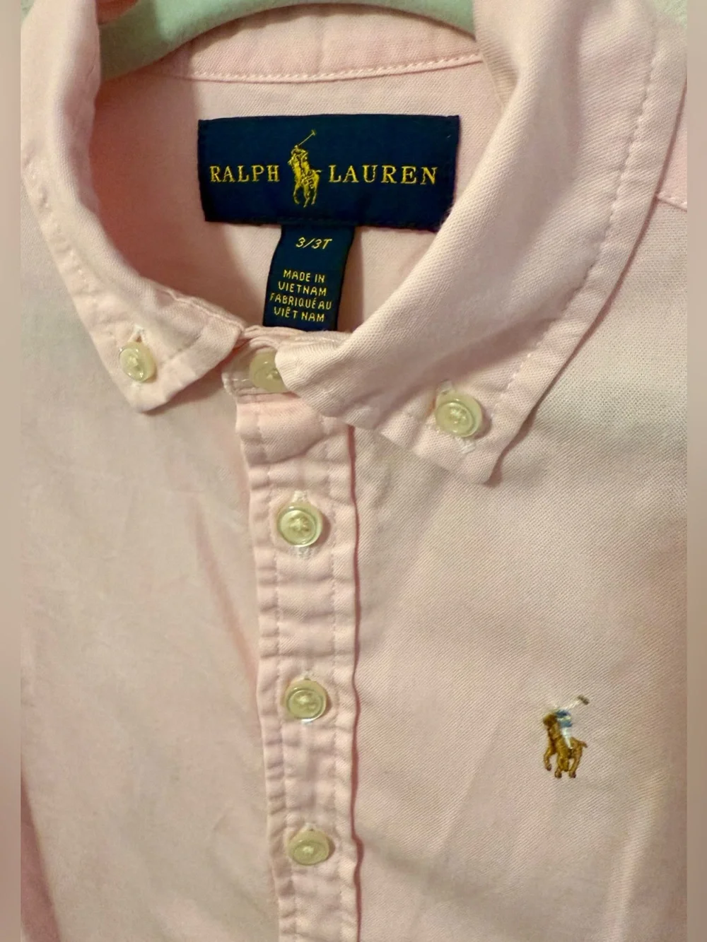Ralph Lauren Light Pink Button-Down Oxford Shirt